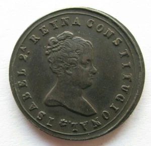 ZALDI2010 - ISABEL II , MEDALLA PROCLAMACION .FERROL .1843. 9,20 gramos/26 mm - Picture 1 of 2