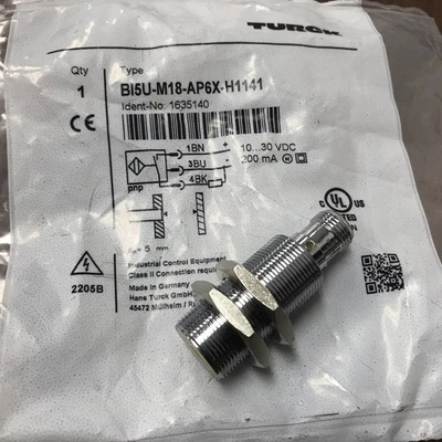 Turck Bi5U-M18-AP6X-H1141 Proximity Sensor 10-30 VDC 200 mA - Image 1 of 4