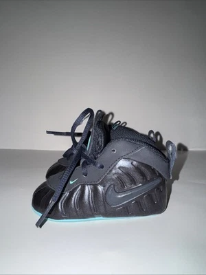 Nike Lil' Posite Pro Dark Obsidian Aqua Cuna Botín 643145-401 Bebé Talla 4C Usado Foto 1 de 4