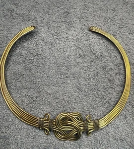 Vintage Celtic Knot Torque Necklace Choker - Picture 1 of 7