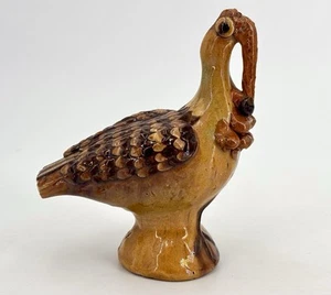Vintage 1960's POLISH FOLK ART POTTERY TURKEY / BIRD SCULPTURE 1961 (Damaged) - Picture 1 of 16