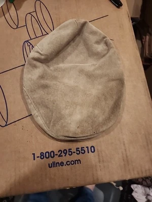 ВИНТАЖНЫЙ LL Bean шляпа Newsboy резинке мужской большой замши кожи вручную сшитый США - Изображение 1 из 2