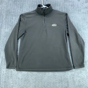 Drake Waterfowl Systems Sweater Men's Small Gray 1/4 Zip Pullover Fleece Soft - Picture 1 of 11