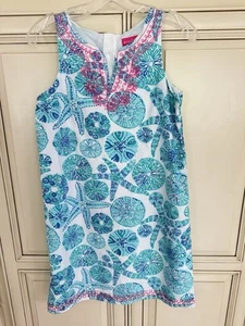Lilly Pulitzer Target Girl’s Dress XL 14-16 Shift Sea Urchin Starfish - Picture 1 of 10
