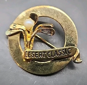 1976 Bob Hope Desert Classic Golf Tournament STERLING / PEARL PLAYERS PIN - Picture 1 of 6