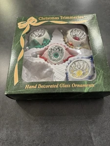 4 DE COLECCIÓN 1992 PIRÁMIDE NAVIDAD VIDRIO ADORNOS LÁGRIMA SANGRÍA CAJA ORIGINAL - Imagen 1 de 3