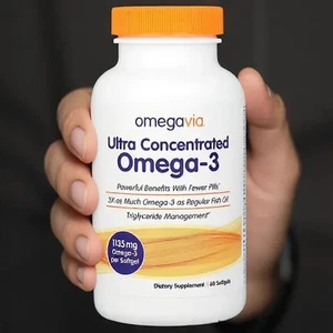OmegaVia, Omega-3 ultra concentrado, 1.135 mg, 60 cápsulas blandas, caducidad: 05/2028 - Imagen 1 de 2