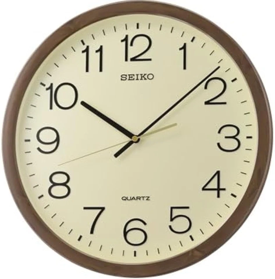 Seiko Wall Clock with Cream Face and Brown Case QXA806B - Image 1 of 1