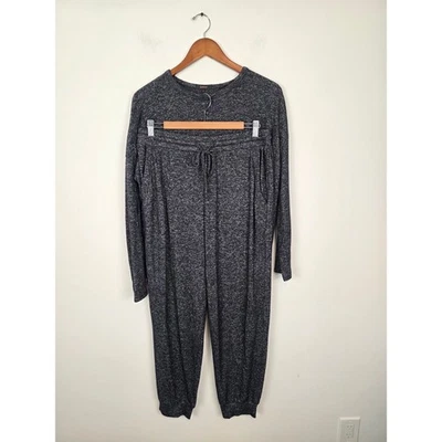 Conjunto de salón para mujer Quince Top Pantalones Carbón Jaspeado Tejido Talla L Foto 1 de 4