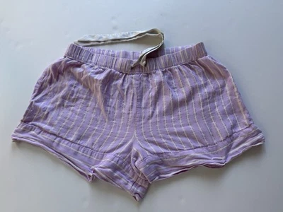 VICTORIA'S SECRET SLEEP SHORTS Talla MEDIANA Rosa Lila RAYAS DORADAS Mezcla de Algodón  Foto 1 de 4