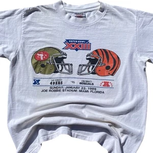 San Francisco 49ers Vs Cincinnati Bengals Super Bowl XXIII Single Stitch size L - Picture 1 of 10