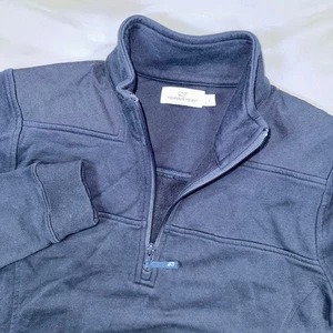 Vineyard Vines Navy Blue 1/4 Zip Pullover Sweatshirt Men's S Athleisure Preppy - Picture 1 of 9