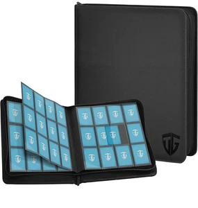 12-Pocket Black Trading Card Binder, Side Load, Holds 720 Trading Cards - Bild 1 von 5
