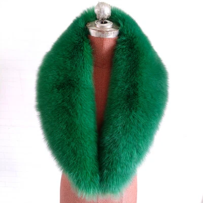 100% Winter Natural Real Fox Fur Scarf Women Neck Warm Collar Scarves Long Shawl - Image 1 of 4