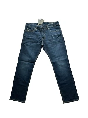 Pantalones de mezclilla Diesel para hombre Safado calce recto RM065 azul oscuro $195 talla 36/32 Foto 1 de 4