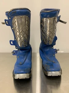 Alpinestars Blue Vintage youth motocross boots made in Italy - Picture 1 of 8
