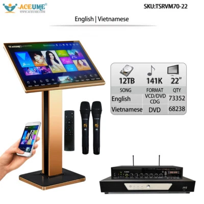 12TB HDD 141K English,Vietnamese Songs,Touch Screen Karaoke Player,22''ECHO - Image 1 of 4