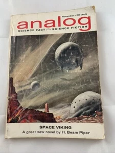 ANALOG November 1962 H. Beam Piper Robert F. Young William Carroll Eric Holmes - Imagen 1 de 1