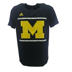 Michigan Wolverines NCAA Adidas Climalite Kids Youth Size Athletic T-Shirt New