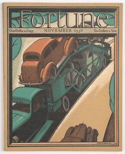 Fortune Magazine November 1936 sehr guter + Zustand tolle Anzeigen Reifen reichste Frauen + - Bild 1 von 17