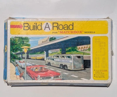 Vintage Build A Road BR-1 For Matchbox Model Cars 1967 Incomplete Original Box - Image 1 of 4
