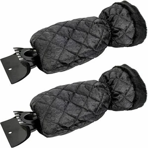 GADLANE Snow Frost Ice Scraper Glove Mitt Car Window Insulated Lined Warm 2 PACK - Picture 1 of 6