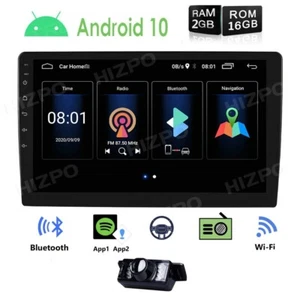 9" Touch Screen Double 2Din Car Stereo Radio Android 10 GPS Wifi BT +Rear Camera - Picture 1 of 18