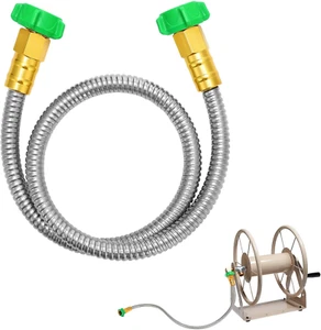 Short Garden Hose with Female to Female Connector, 3Ft Metal Leakproof Leader Ho - Picture 1 of 12