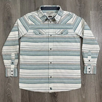 Camisa Vaquera Cody James Rayas Manga Larga A Presión Western Niños Jóvenes Grande Foto 1 de 4