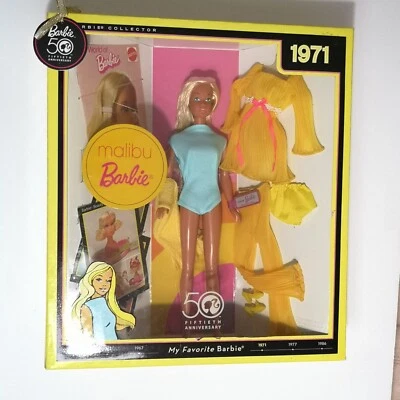 Muñeca Barbie Mattel 2008 My Favorite Malibu 50 aniversario reproducción de 1971 Foto 1 de 4