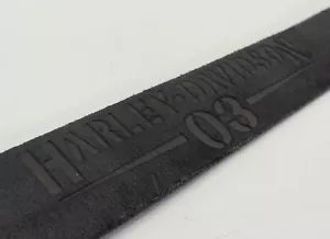 Cinturón de cuero Harley Davidson 03 24 26 28 motocicletas borde trenzado negro - Imagen 1 de 10