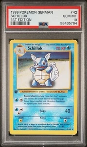 PSA 10 Wartortle - 42/102 Base Set 1. Edition 🇩🇪 DEUTSCH Pokémon Karte 1999 - Bild 1 von 3