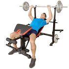 600Lbs Max Adjustable Olympic Weight Bench Set Full Body Folable Heavy Duty New