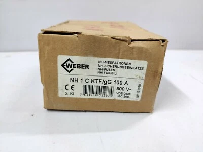 Weber NH 1 C KTF/gG 100A Fuse - Image 1 of 2