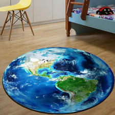 Planetary Round Carpet Kids Room Parlor Bedroom Computer Chair Bedside Chair Mat