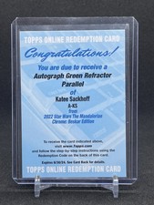 Topps Star Wars Mandalorian Chrome Katee Sackhoff Autograph Redemption Card A-KS