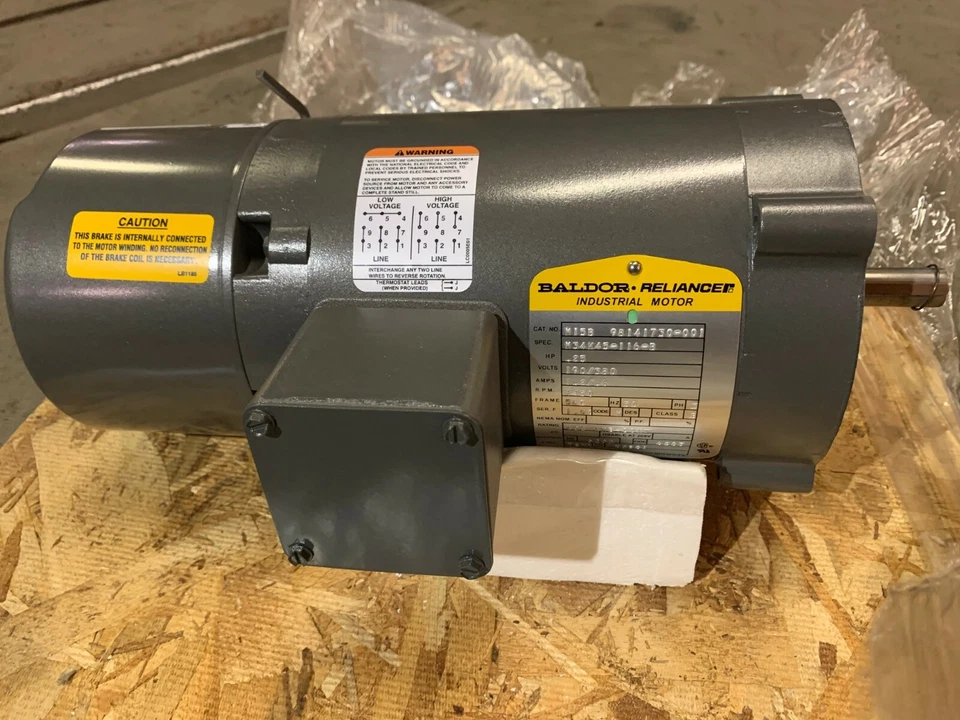 Baldor M34K45-116-B Brake Motor W/Stearns 48BK6101BP Brake - 1450 RPM 56C - New  - Image 1 of 4