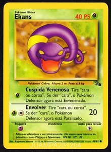 EKANS 46/62 FOSSIL CROMO POKEMON EDICION FOSIL 1999 TCG PORTUGUES - Imagen 1 de 2