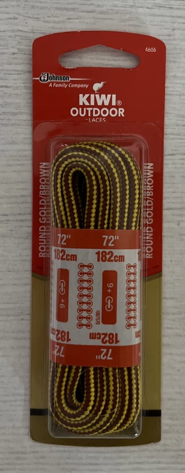 Nuevo Kiwi Exterior Senderismo Zapatos Cordones Redondos Dorado Marrón 72" Un Par Foto 1 de 1