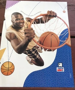 RARE FIND! MINT 1993 SHAQ SHAQUILLE O'NEAL ROOKIE PEPSI SCHOOL BOOK COVER PROMO! - Picture 1 of 10