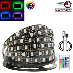 1-5M USB LED Strip Lights RGB Colour 5050 Changing Tape Cabinet Kitchen Lighting - Picture 1 of 9