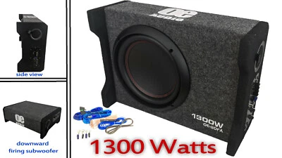 25.4cm 25cm 1300W Aktiv Auto Subwoofer Bass Boom Box Gut Slim Compact Design - Bild 1 von 3