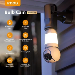 IMOU Bulb Camera 3MP/5MP 3K QHD 2 in 1 Wi-Fi Two-Way Talk Surveillance CCTV