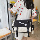 Harajuku Crossbody Bags Large Hit Color Women Pendant Shoulder Handbag (Black)