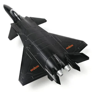 1/100 J20 Dragon Stealth Fighter Jet (Fire Zang) Black Edition Modello Militare - Foto 1 di 6