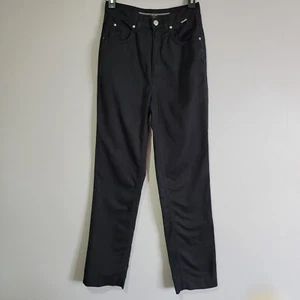 Escada Sport High Rise Pleated Pants Black Straight Size 34 Cotton - Picture 1 of 9