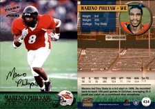 Mareno Philyaw Signed 2000 Pacific #434 Card Troy Trojans Auto
