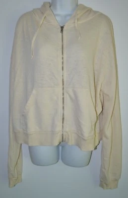 WILDFOX, Sudadera con Capucha, Cremallera, Crema, Súper Suave, Alto en Letras de Fieltro (Espalda), Grande Foto 1 de 4