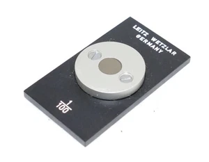 LEITZ WETZLAR Optical Microscopic Standard 1/100 RETICLE OPTICS as is BIN#J8-04 - Picture 1 of 4