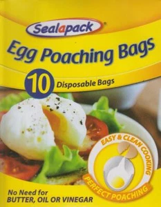 Sealapack Pack Of 10 Disposable Egg Poaching Bags Perfect Poachies Easy Clean - Picture 1 of 1
